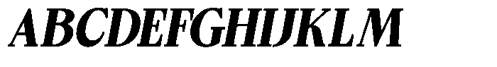Bigdora Contrast Black Semi Condensed Italic Font UPPERCASE
