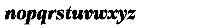 Bigdora Contrast Black Semi Condensed Italic Font LOWERCASE