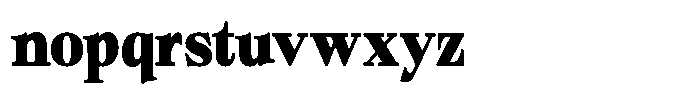 Bigdora Contrast Black Semi Condensed Font LOWERCASE