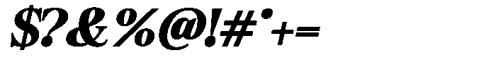 Bigdora Contrast Black Semi Expanded Italic Font OTHER CHARS