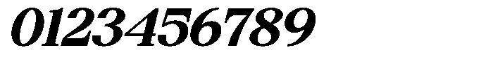 Bigdora Contrast Bold Expanded Italic Font OTHER CHARS