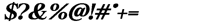 Bigdora Contrast Bold Expanded Italic Font OTHER CHARS
