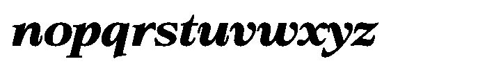 Bigdora Contrast Bold Expanded Italic Font LOWERCASE