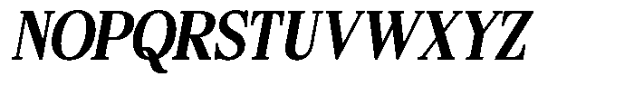Bigdora Contrast Bold Semi Condensed Italic Font UPPERCASE