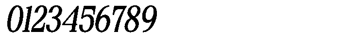 Bigdora Contrast Condensed Italic Font OTHER CHARS