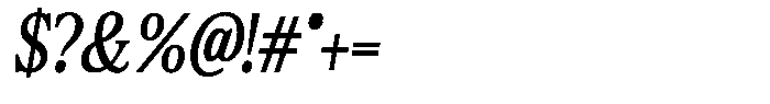 Bigdora Contrast Condensed Italic Font OTHER CHARS