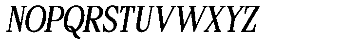 Bigdora Contrast Condensed Italic Font UPPERCASE