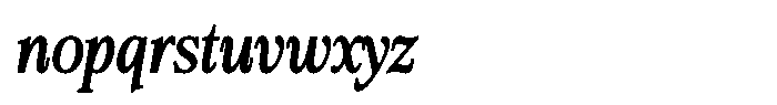 Bigdora Contrast Condensed Italic Font LOWERCASE