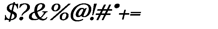 Bigdora Contrast Expanded Italic Font OTHER CHARS