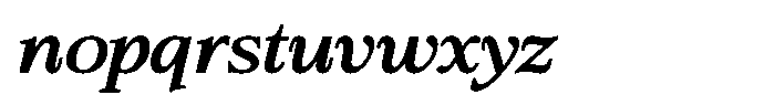 Bigdora Contrast Expanded Italic Font LOWERCASE