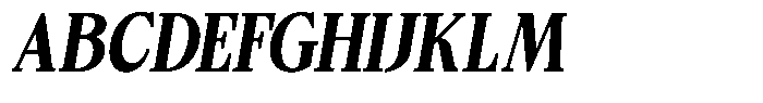 Bigdora Contrast Extra Bold Condensed Italic Font UPPERCASE