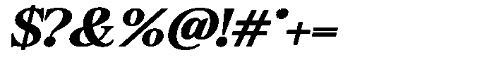 Bigdora Contrast Extra Bold Expanded Italic Font OTHER CHARS
