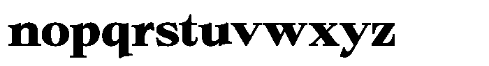 Bigdora Contrast Extra Bold Expanded Font LOWERCASE