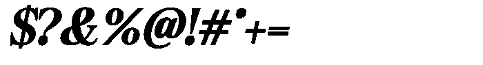 Bigdora Contrast Extra Bold Italic Font OTHER CHARS