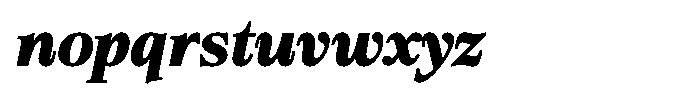 Bigdora Contrast Extra Bold Italic Font LOWERCASE