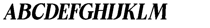 Bigdora Contrast Extra Bold Semi Condensed Italic Font UPPERCASE