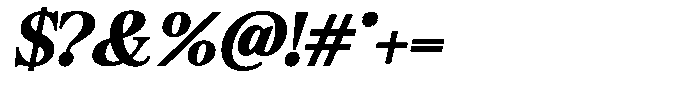 Bigdora Contrast Extra Bold Semi Expanded Italic Font OTHER CHARS