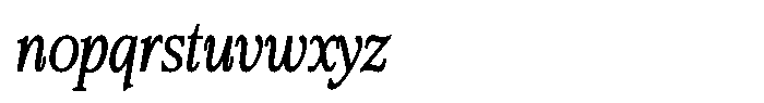 Bigdora Contrast Extra Light Condensed Italic Font LOWERCASE