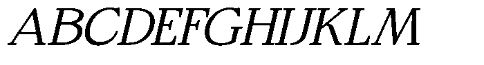 Bigdora Contrast Extra Light Expanded Italic Font UPPERCASE