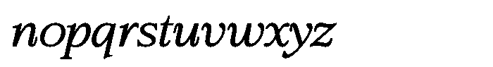 Bigdora Contrast Extra Light Expanded Italic Font LOWERCASE