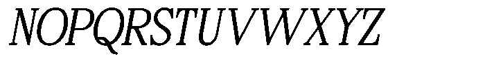 Bigdora Contrast Extra Light Semi Condensed Italic Font UPPERCASE