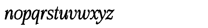 Bigdora Contrast Extra Light Semi Condensed Italic Font LOWERCASE