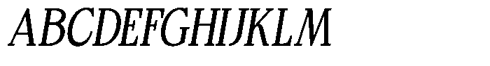 Bigdora Contrast Light Condensed Italic Font UPPERCASE