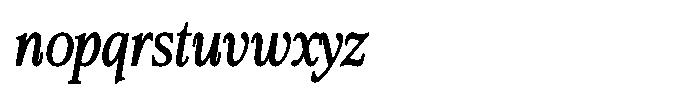 Bigdora Contrast Light Condensed Italic Font LOWERCASE