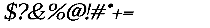 Bigdora Contrast Light Expanded Italic Font OTHER CHARS
