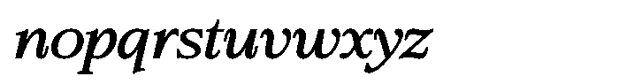 Bigdora Contrast Light Expanded Italic Font LOWERCASE