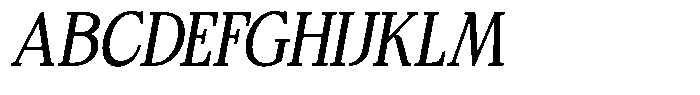 Bigdora Contrast Light Semi Condensed Italic Font UPPERCASE