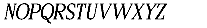Bigdora Contrast Light Semi Condensed Italic Font UPPERCASE
