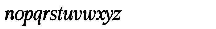 Bigdora Contrast Light Semi Condensed Italic Font LOWERCASE