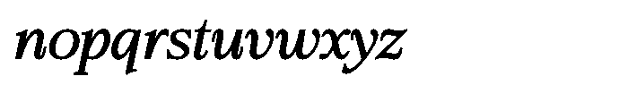 Bigdora Contrast Light Semi Expanded Italic Font LOWERCASE