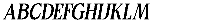 Bigdora Contrast Medium Condensed Italic Font UPPERCASE
