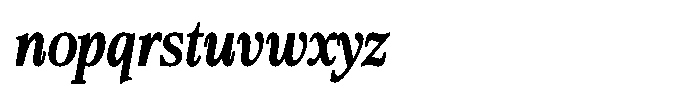 Bigdora Contrast Medium Condensed Italic Font LOWERCASE