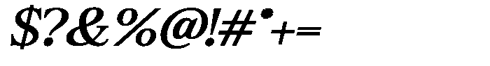Bigdora Contrast Medium Expanded Italic Font OTHER CHARS