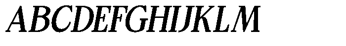 Bigdora Contrast Medium Semi Condensed Italic Font UPPERCASE