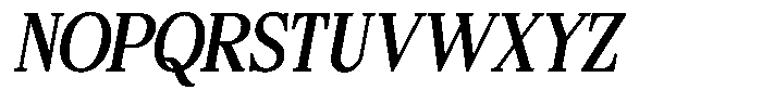 Bigdora Contrast Medium Semi Condensed Italic Font UPPERCASE