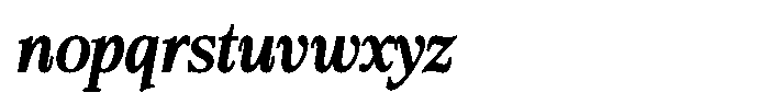 Bigdora Contrast Medium Semi Condensed Italic Font LOWERCASE