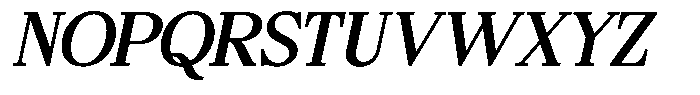 Bigdora Contrast Medium Semi Expanded Italic Font UPPERCASE