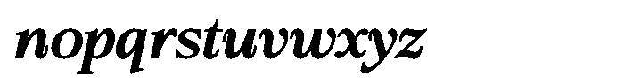 Bigdora Contrast Medium Semi Expanded Italic Font LOWERCASE