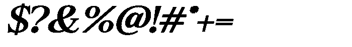 Bigdora Contrast Semi Bold Expanded Italic Font OTHER CHARS