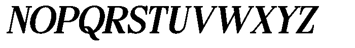 Bigdora Contrast Semi Bold Italic Font UPPERCASE