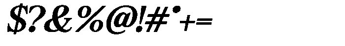 Bigdora Contrast Semi Bold Semi Expanded Italic Font OTHER CHARS