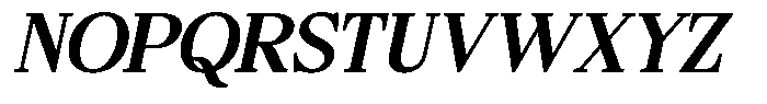 Bigdora Contrast Semi Bold Semi Expanded Italic Font UPPERCASE