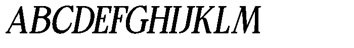 Bigdora Contrast Semi Condensed Italic Font UPPERCASE