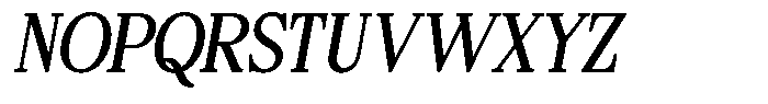 Bigdora Contrast Semi Condensed Italic Font UPPERCASE