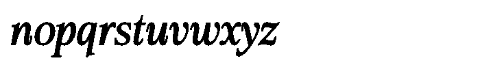Bigdora Contrast Semi Condensed Italic Font LOWERCASE