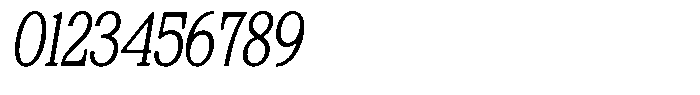 Bigdora Contrast Thin Condensed Italic Font OTHER CHARS